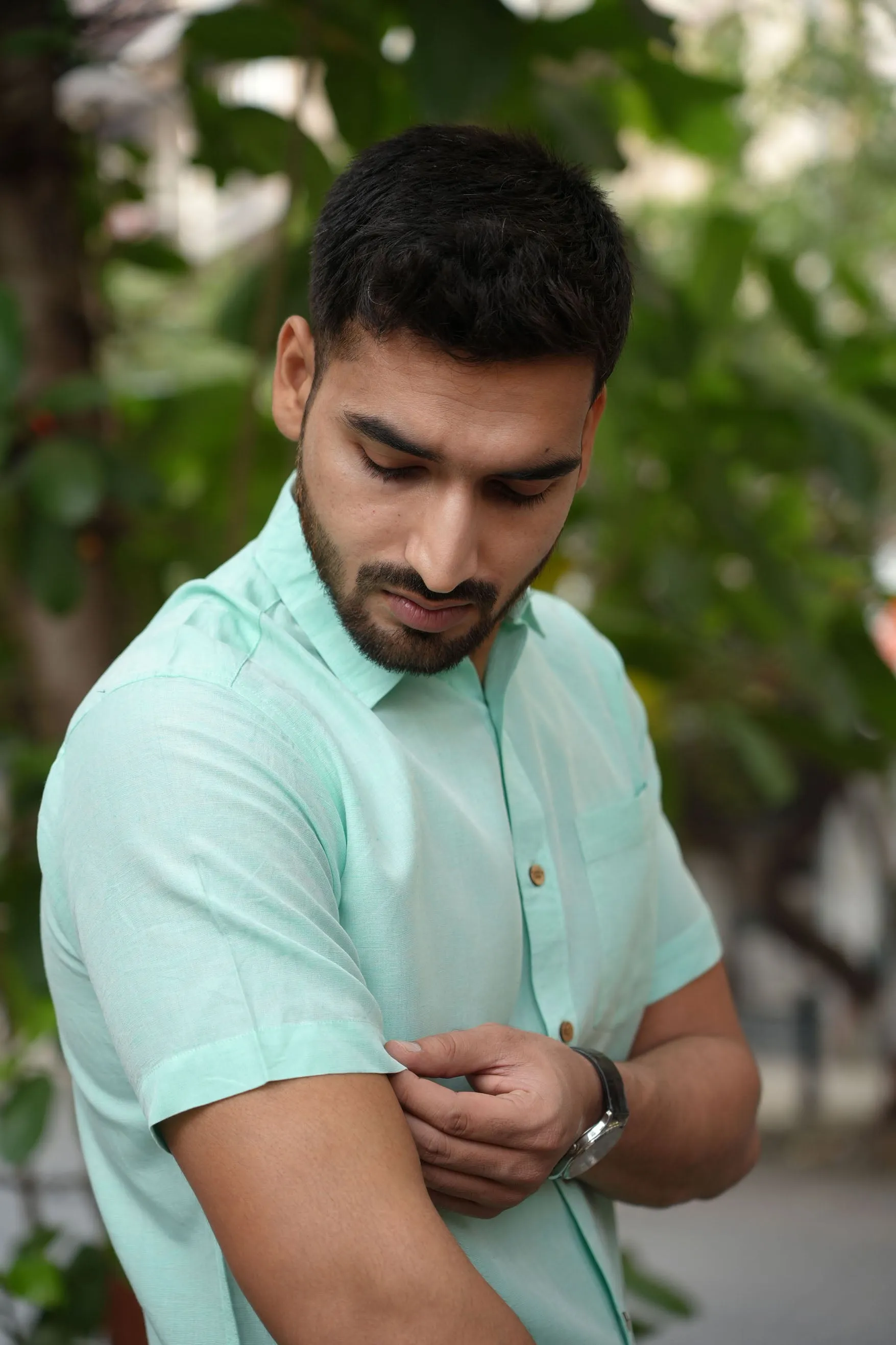 Mint Green · Half Sleeve Shirt