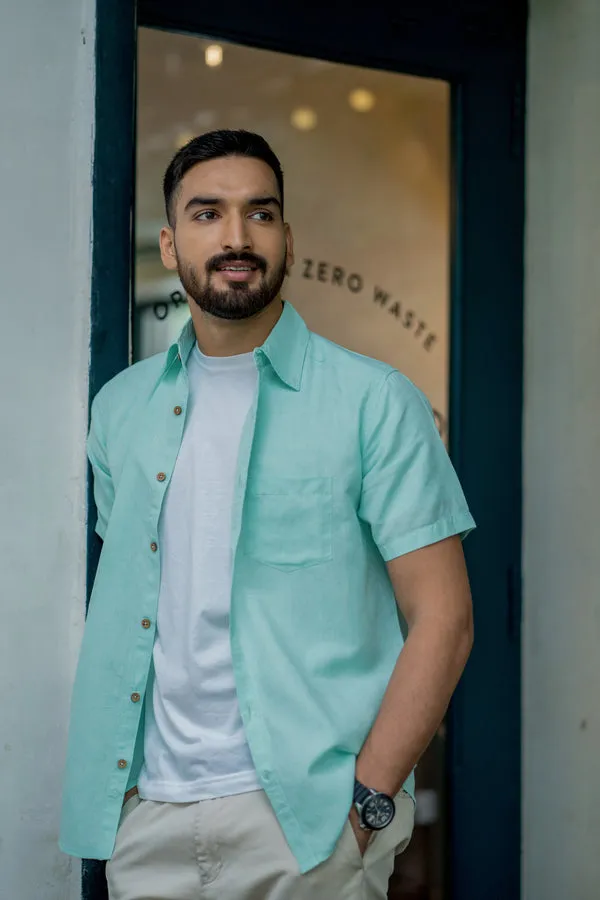 Mint Green · Half Sleeve Shirt