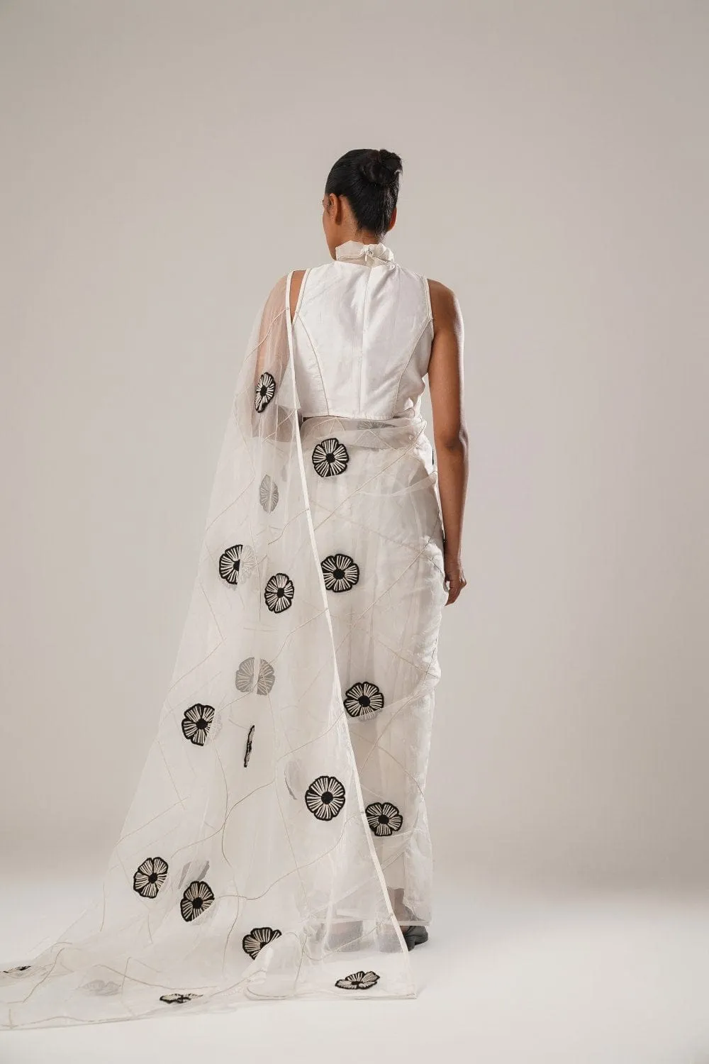 MJ CHANDERI BLOUSE (WHITE)