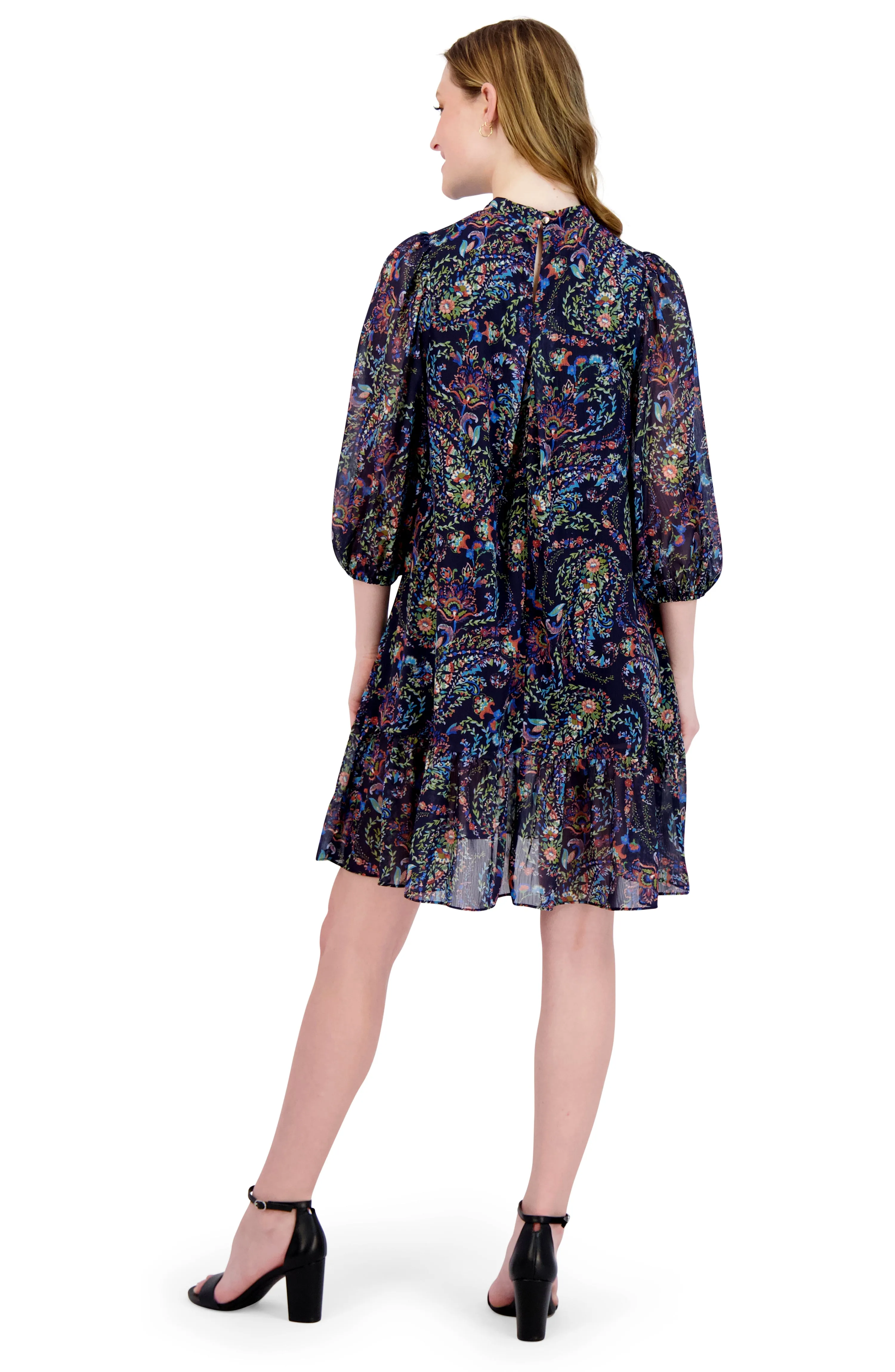 Mock Neck Easy Dress