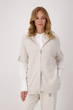 Monari Knitted Jacket with Stand Up Collar M806676