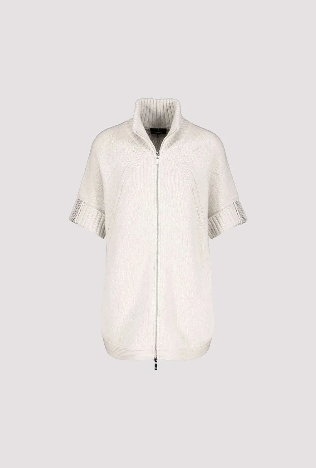 Monari Knitted Jacket with Stand Up Collar M806676