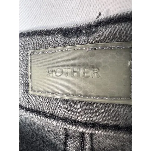 MOTHER The Dropout Ankle Jean in Last Chance Saloon SIze 28 Gray Stretch Denim
