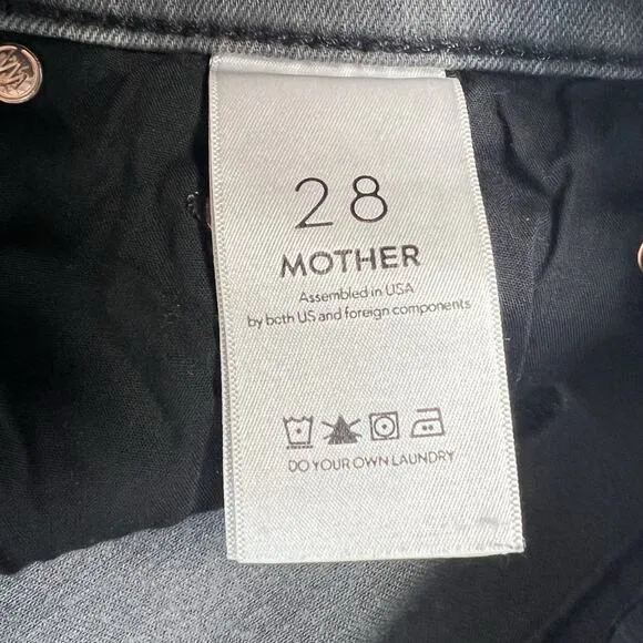 MOTHER The Dropout Ankle Jean in Last Chance Saloon SIze 28 Gray Stretch Denim