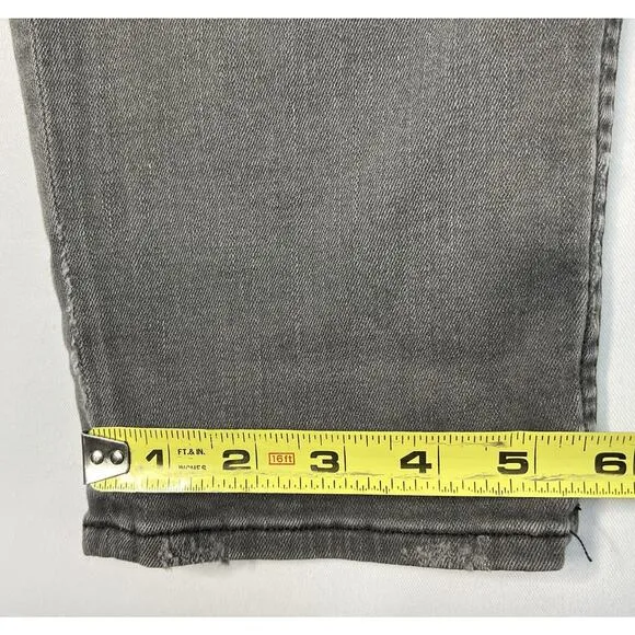 MOTHER The Dropout Ankle Jean in Last Chance Saloon SIze 28 Gray Stretch Denim