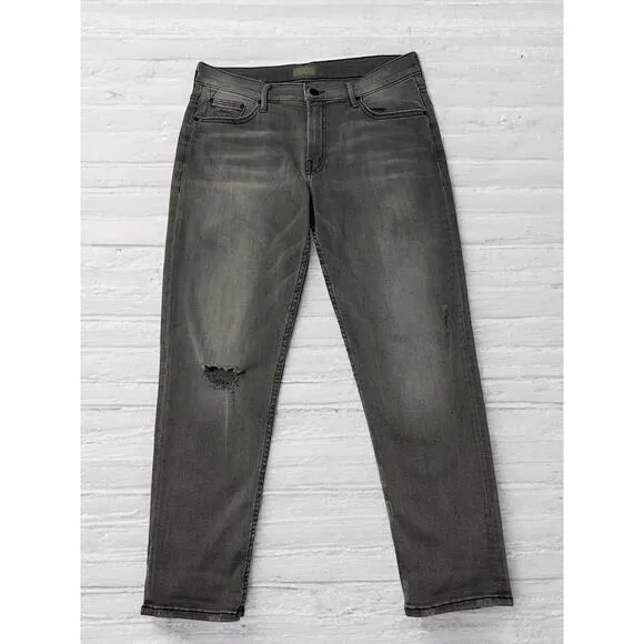 MOTHER The Dropout Ankle Jean in Last Chance Saloon SIze 28 Gray Stretch Denim