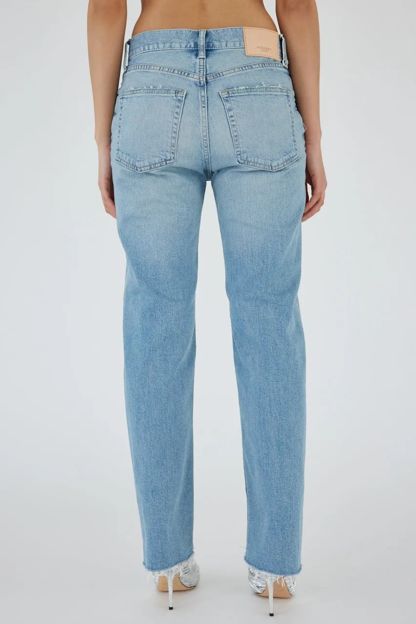 Moussy Vintage MV Cumberland Straight Jeans in Light Blue