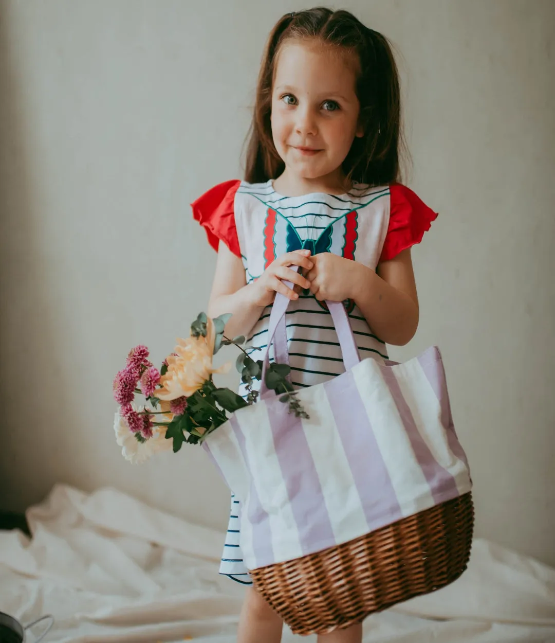 Multicoloured Butterfly Applique Dress