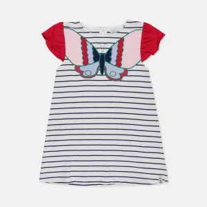 Multicoloured Butterfly Applique Dress