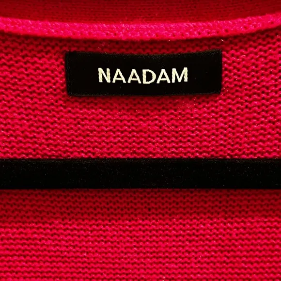 NAADAM Textured Balloon Sleeve V-Neck Cardigan Cotton Cashmere Blend Siz…