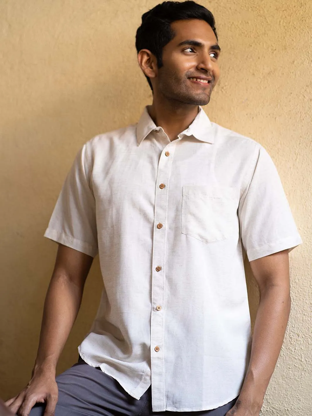 Natural · Half Sleeve Shirt