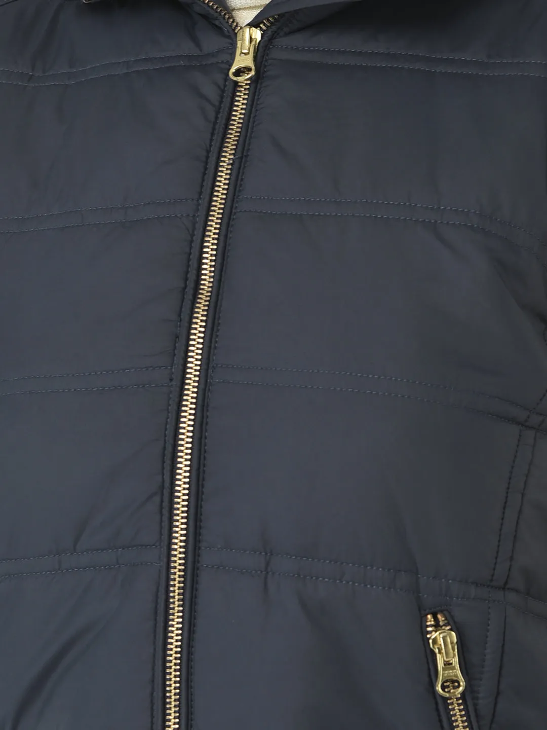Navy Blue Fur-Lined Gilet