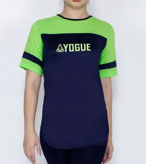Navy Lime Long T-Shirt