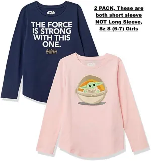 New Amazon Essentials Girls Disney Star Wars Marvel Princess T-Shirts! Sz S (6-7)