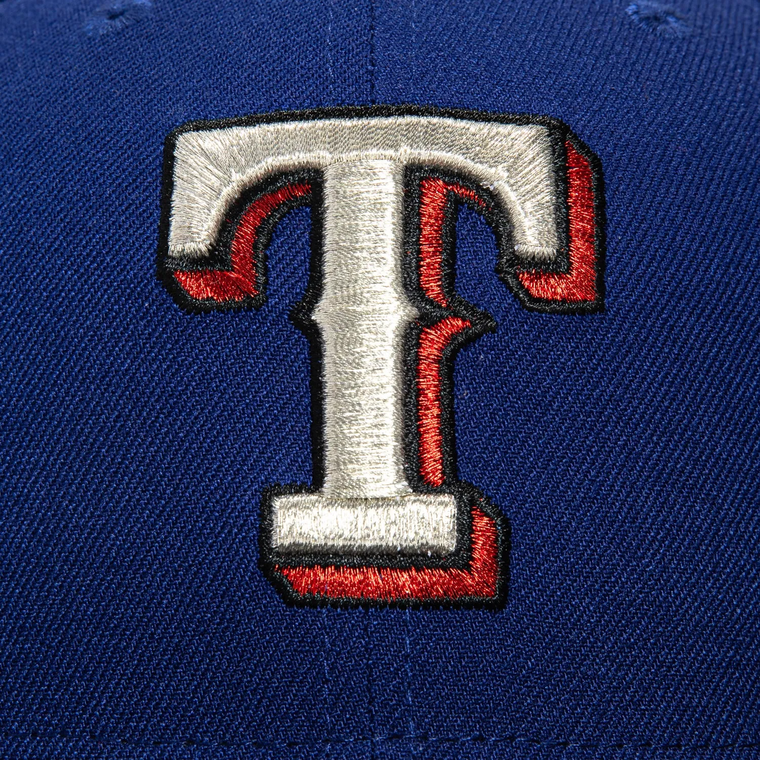 New Era 59Fifty Texas Rangers 2024 All Star Game Patch Hat - Royal, Black, Red, Metallic Silver