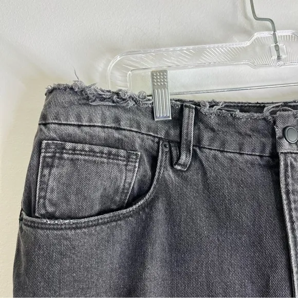 NEW Good American 90s Icon Straight fit High-Rise Jeans In Black $145 Size 15