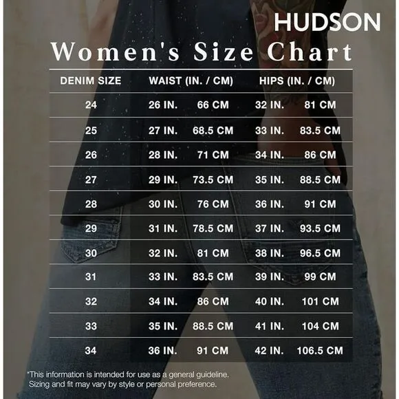 New Hudson Krista Skinny Denim Jeans Dark Wash Women's size 26