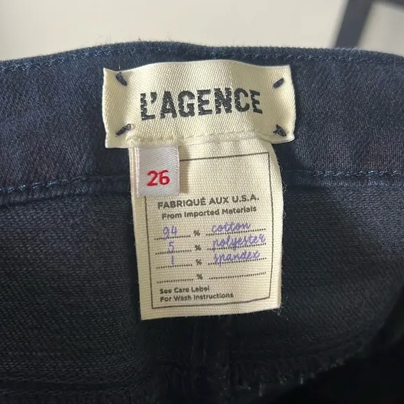 NEW L’AGENCE Oriana High Rise Jeans in Montero Size 26