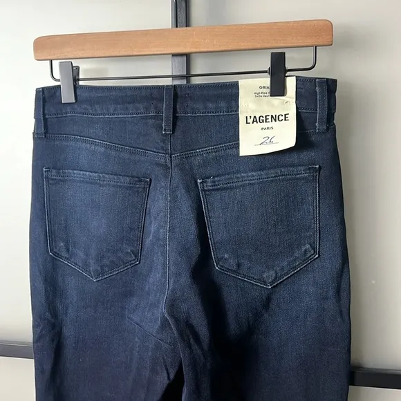 NEW L’AGENCE Oriana High Rise Jeans in Montero Size 26
