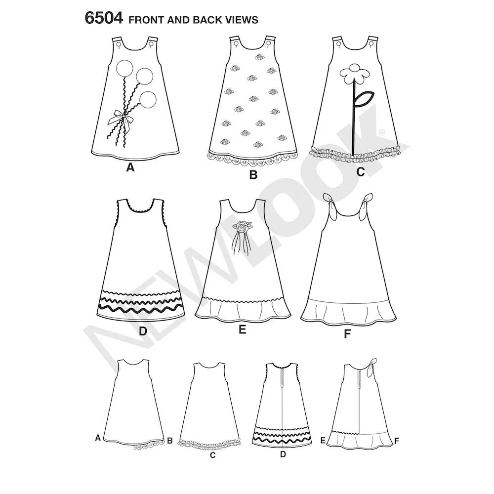Newlook Pattern 6504 Child Dresses