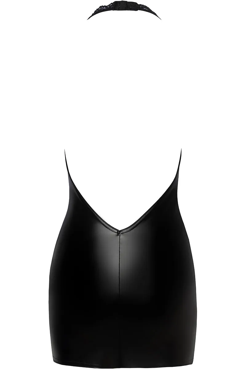 Noir Handmade Low Back Powerwetlook Mini Dress