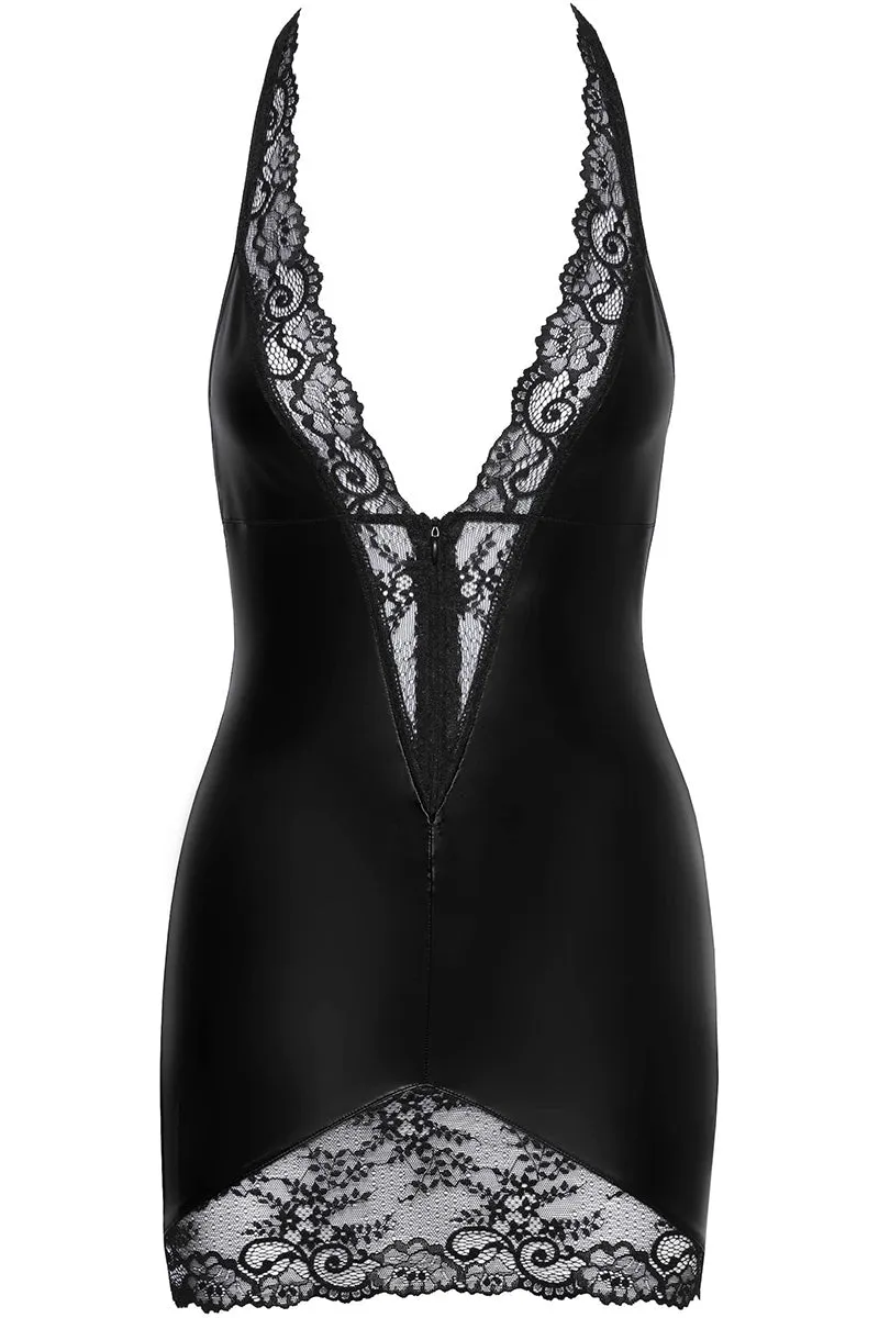 Noir Handmade Low Back Powerwetlook Mini Dress