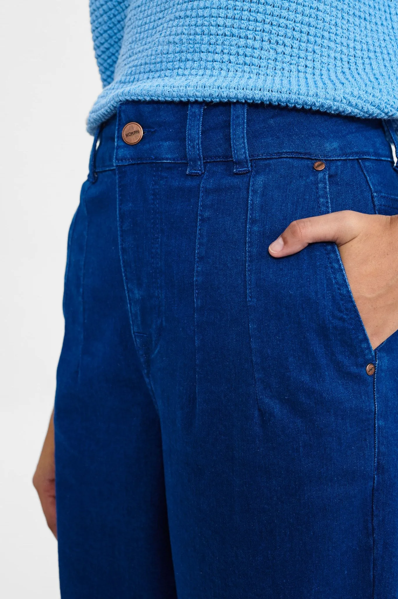 NUSTORMY STR. JEANS - Vintage Blue Denim