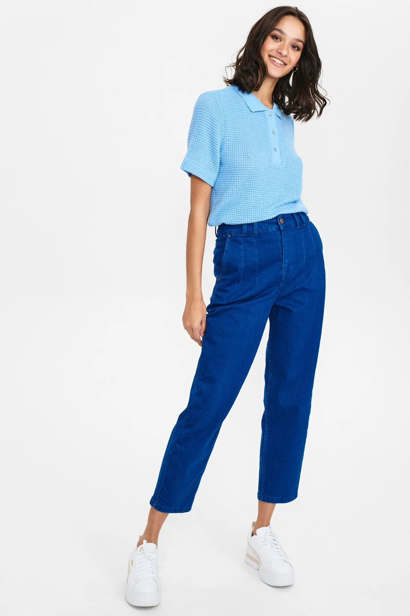 NUSTORMY STR. JEANS - Vintage Blue Denim