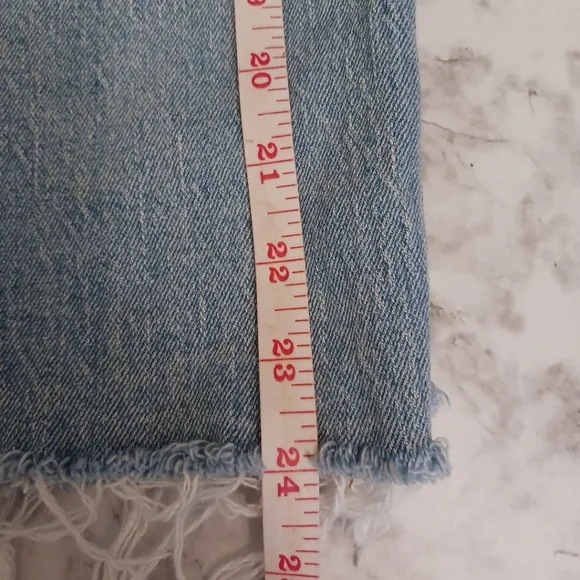 NWOT Madewell The Perfect Vintage Wide Leg Crop Jeans Light Wash Raw Hem Sz 32P
