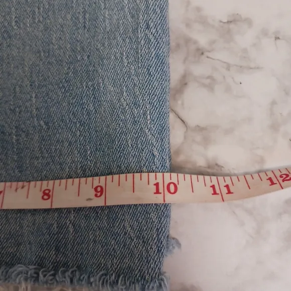 NWOT Madewell The Perfect Vintage Wide Leg Crop Jeans Light Wash Raw Hem Sz 32P