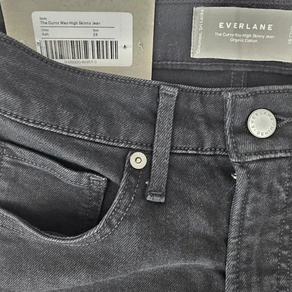 NWT Everlane Jeans/ The Curvy Way-High® Skinny CROP Jean Size 28 Eco-Friendly*