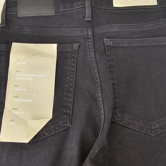 NWT Everlane Jeans/ The Curvy Way-High® Skinny CROP Jean Size 28 Eco-Friendly*