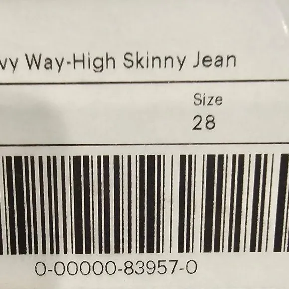 NWT Everlane Jeans/ The Curvy Way-High® Skinny CROP Jean Size 28 Eco-Friendly*