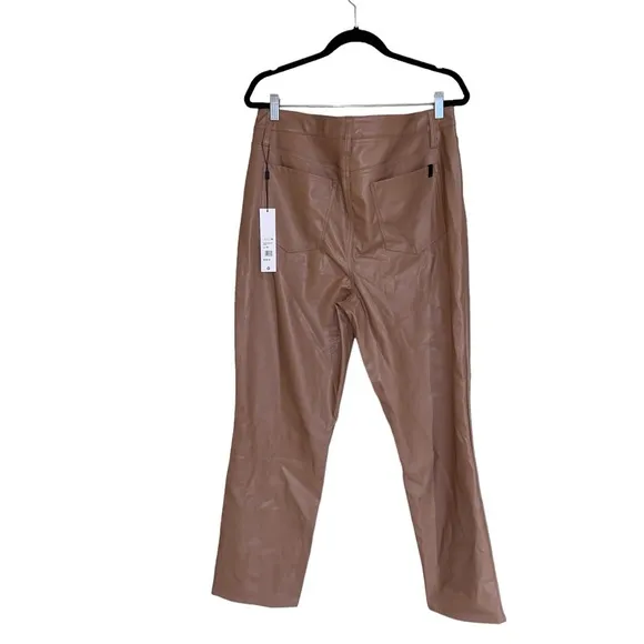 NWT JOE'S THE HONOR HIGH RISE VINTAGE STRAIGHT ANKLE JEANS  VEGAN LEATHER