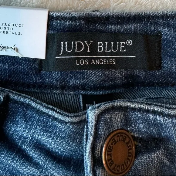 NWT Judy Blue Dark Wash High Rise Tummy Control Contrast Wash Skinny Jean 5/27