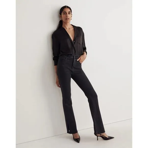 NWT Madewell Skinny Flare Jeans in Bellhaven Wash: Slit-Hem Edition Size 32