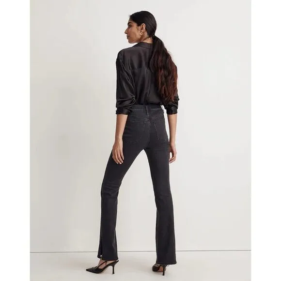 NWT Madewell Skinny Flare Jeans in Bellhaven Wash: Slit-Hem Edition Size 32