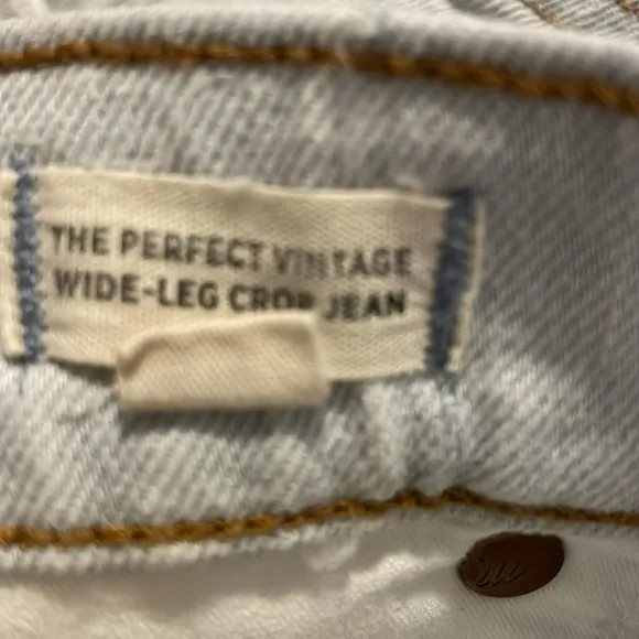 NWT | Madewell‎ The Perfect Vintage Light Wash Wide Leg Crop Jean Edmunds Wash