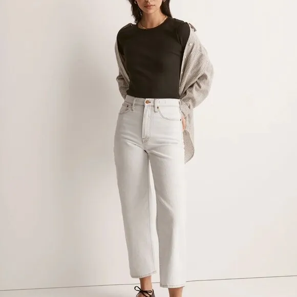 NWT | Madewell‎ The Perfect Vintage Light Wash Wide Leg Crop Jean Edmunds Wash