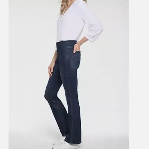 NWT NYDJ  Pull-On Slim Bootcut Jeans COLOR-  Decker - Blue SZ-2X