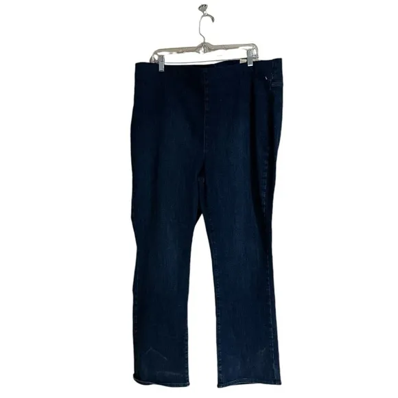 NWT NYDJ  Pull-On Slim Bootcut Jeans COLOR-  Decker - Blue SZ-2X