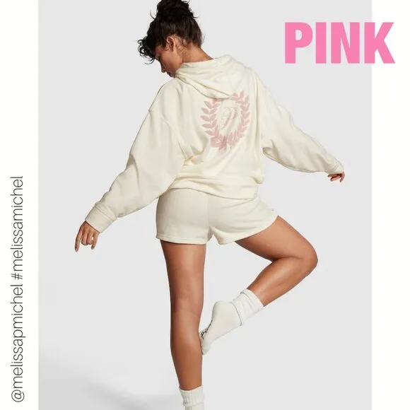 NWT PINK VS Polar Fleece Short Pajama Set