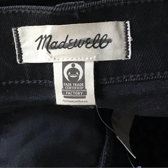 NWT Womens Madewell Black The Perfect Vintage Flare Jean in Sherborn Wash NEW