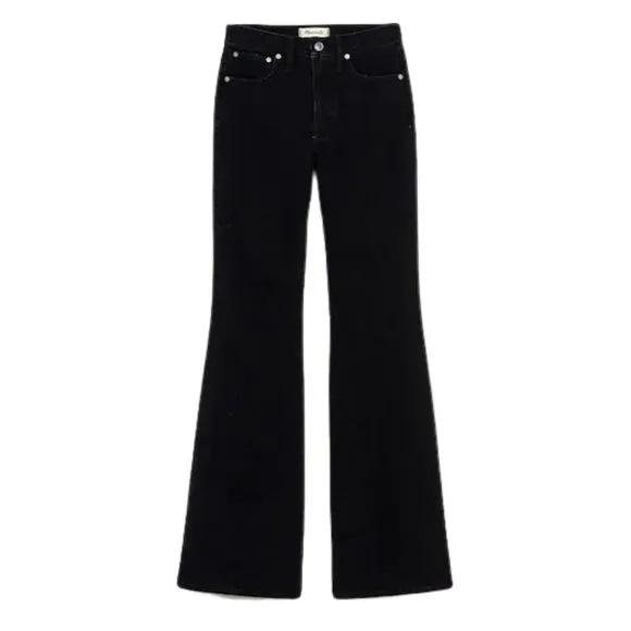 NWT Womens Madewell Black The Perfect Vintage Flare Jean in Sherborn Wash NEW