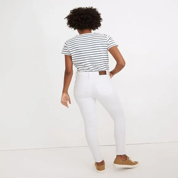 NWT Womens Size 24 25 or 25P Madewell 10&quot; High-Rise Skinny Jeans in Pure White