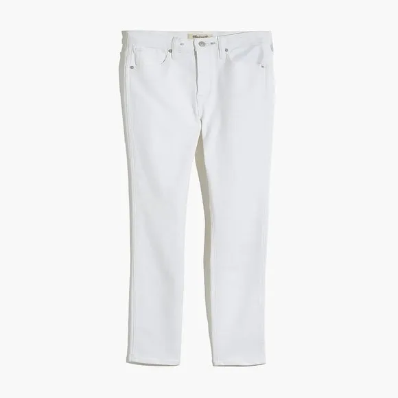 NWT Womens Size 24 25 or 25P Madewell 10&quot; High-Rise Skinny Jeans in Pure White