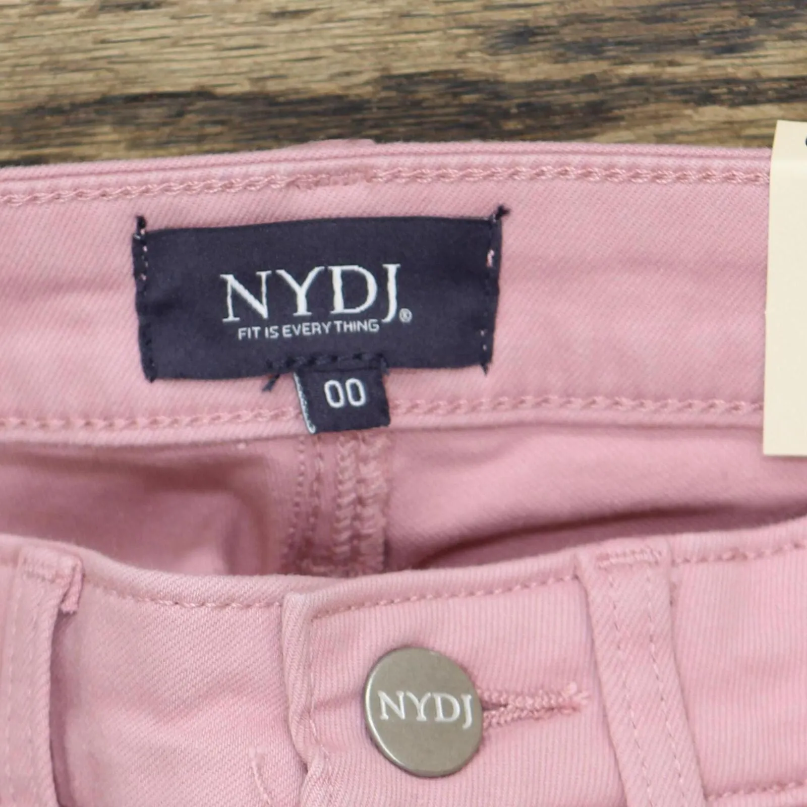 NYDJ Womens Sheri Ankle Fray Hem Jeans Vintage Pink 00