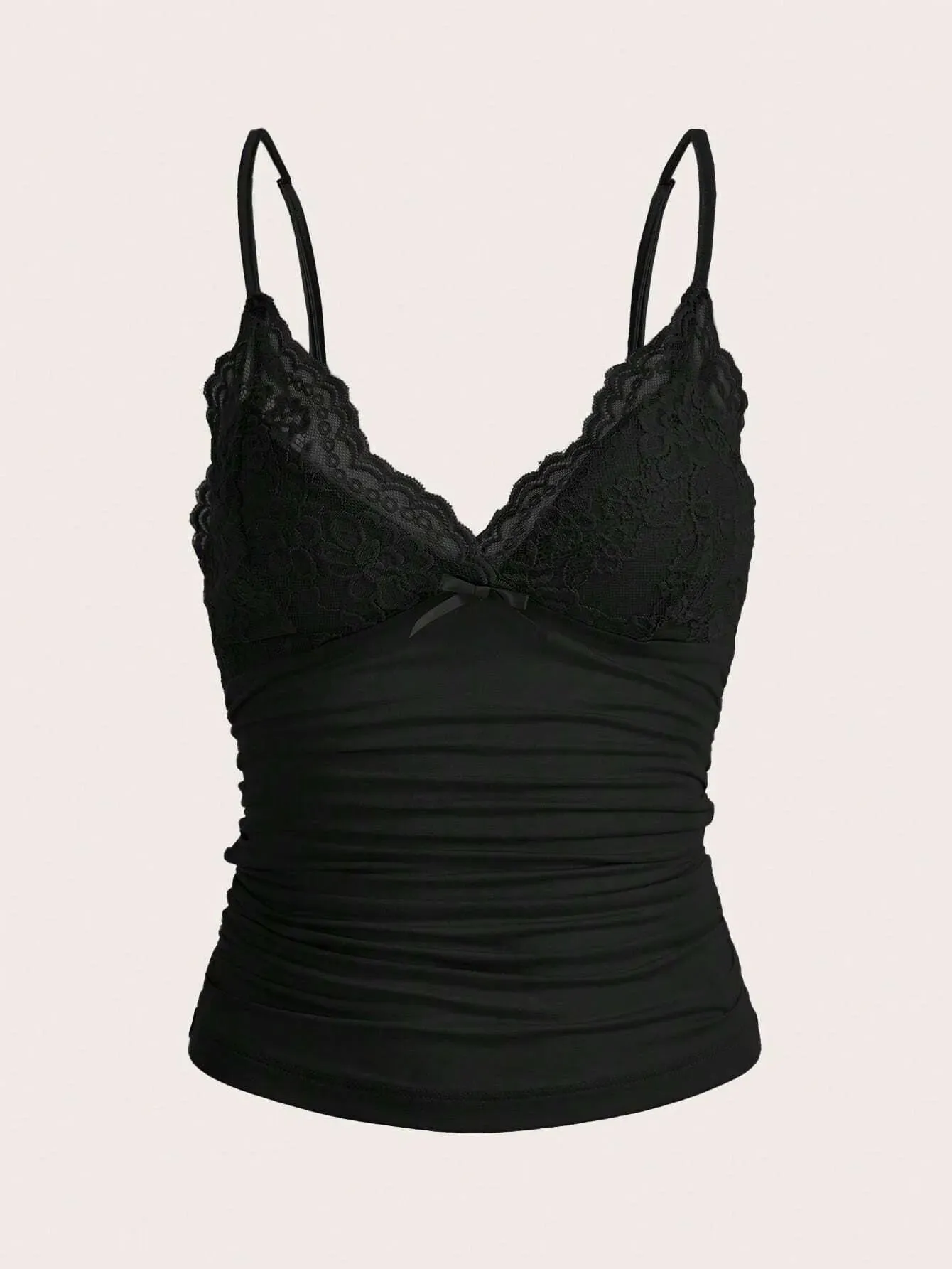 Obsidian Phoenix Women’s Black Lace Bow Crop Top
