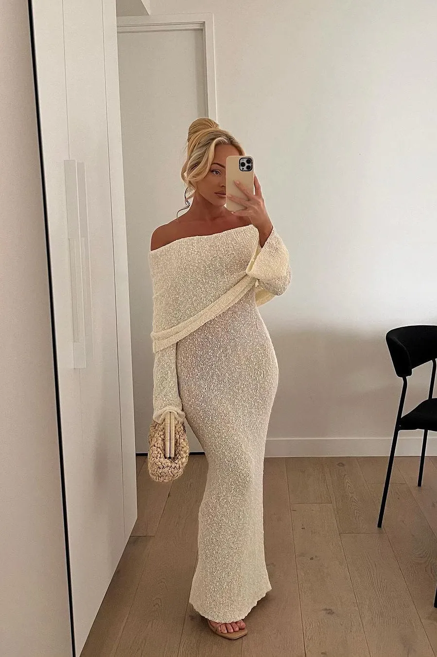 Off-Shoulder Knit Maxi Dress | Luxe & Cozy | Effortless Elegance