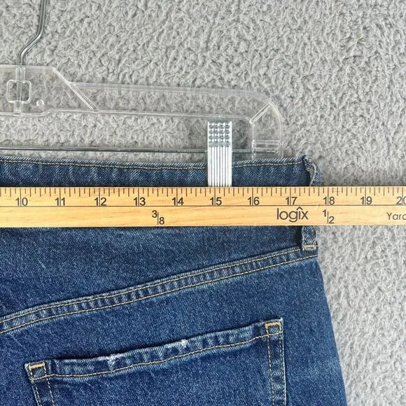 Old Navy Jeans Womens 14 High Rise Pop Icon Skinny Jeans Blue Distressed 35 x 27